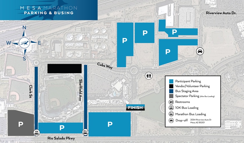 Marathon and 10K Parking and Busing Map