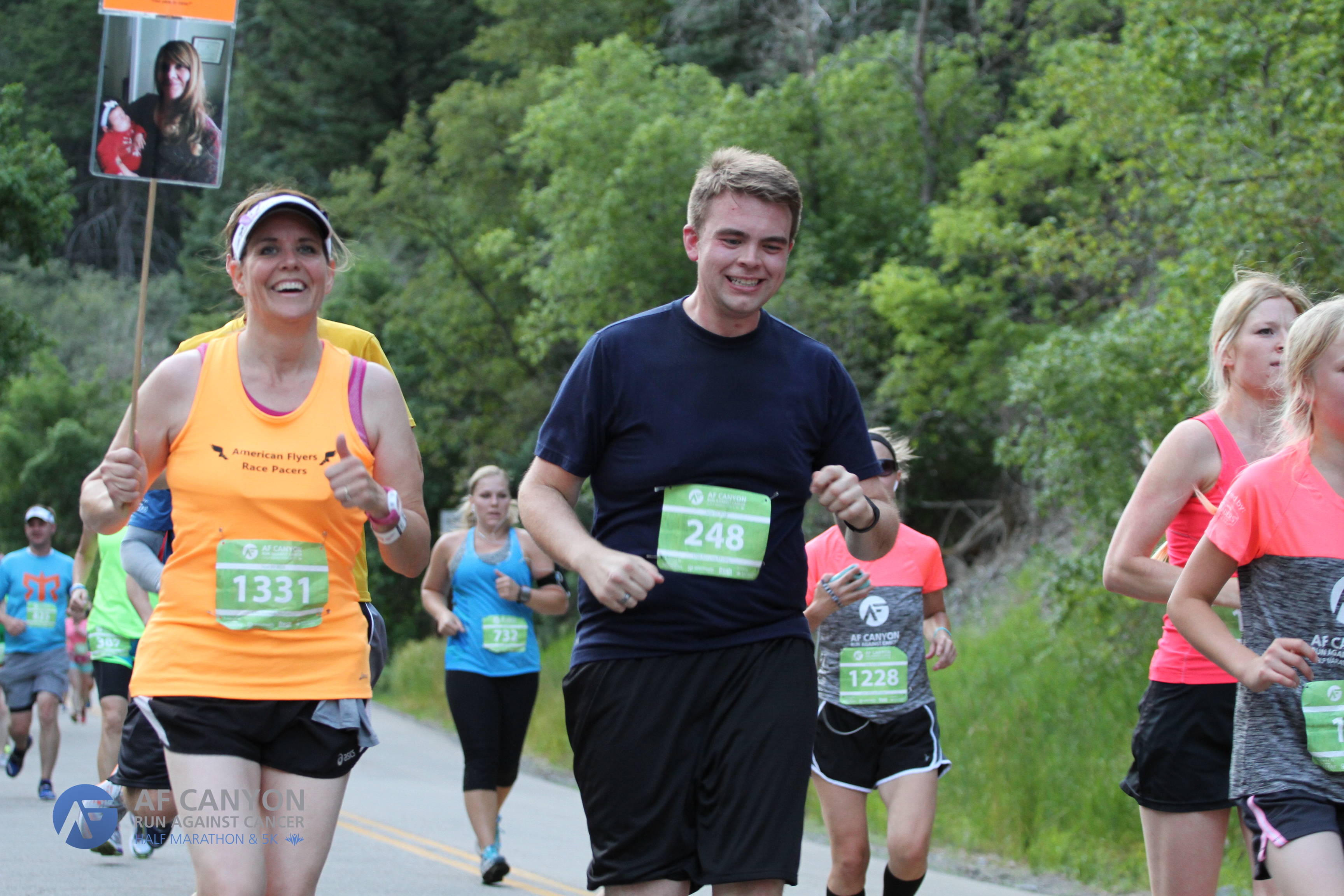 af canyon run against cancer american flyers race pacers