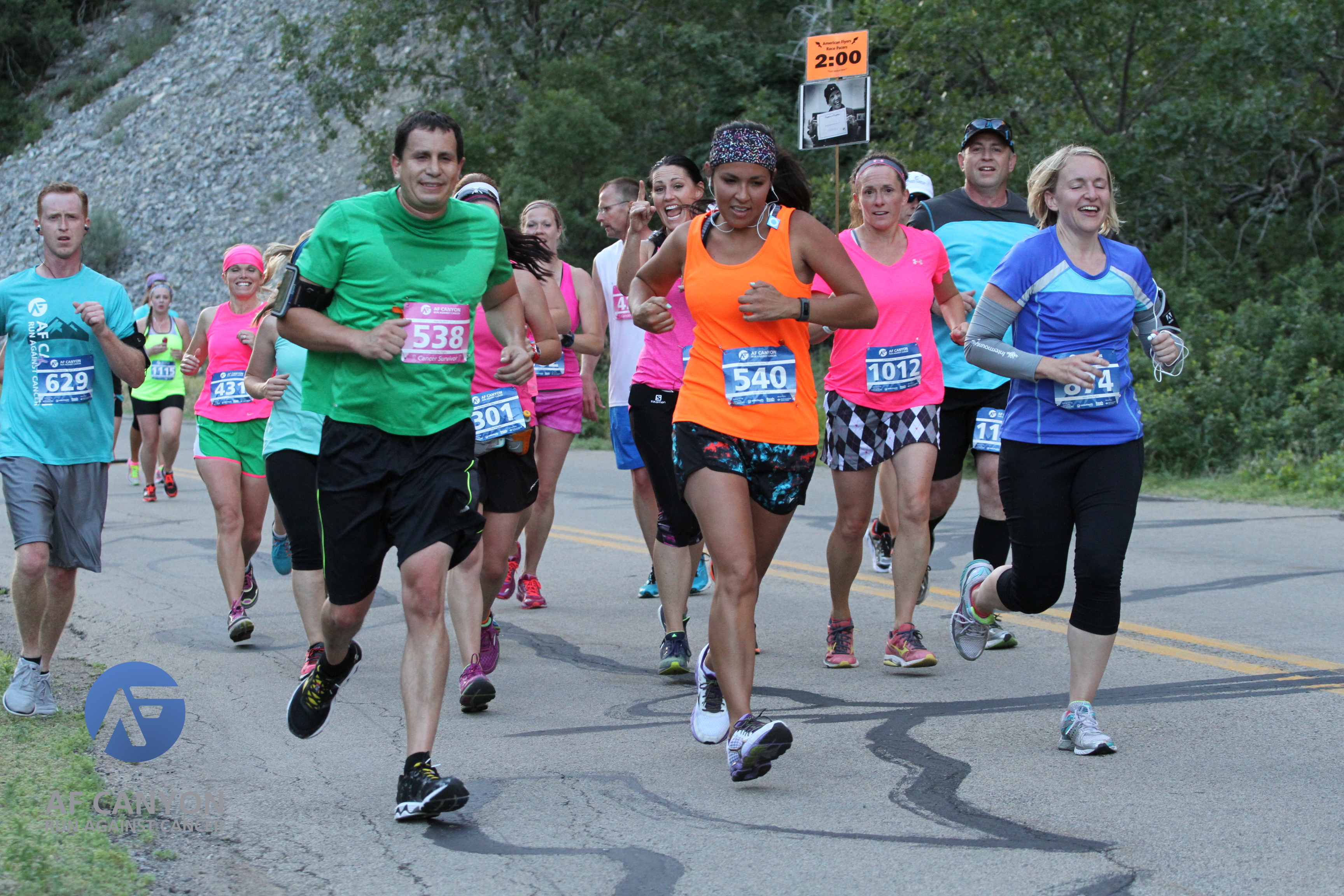 af canyon run against cancer american flyers race pacers