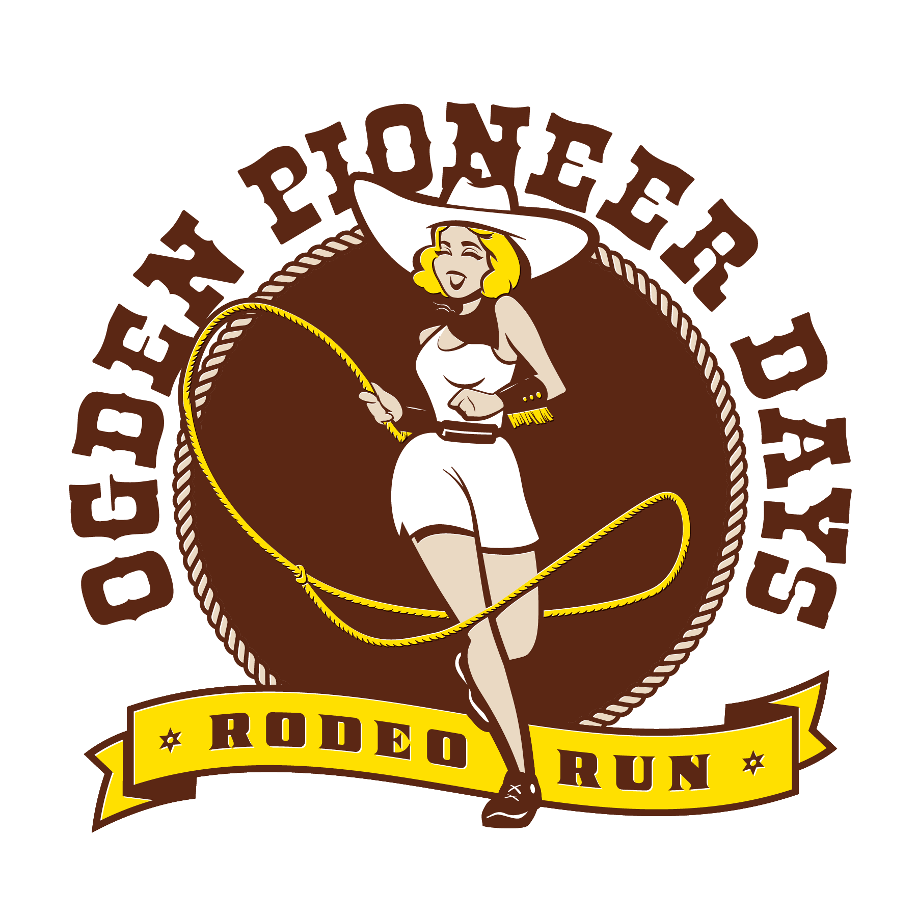 Ogden Pioneer Day Rodeo Run Logo